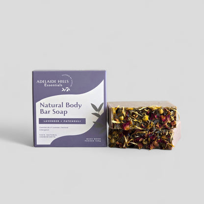 Natural Body Bar Soap - Lavender & Patchouli - Adelaide Hills Essentials