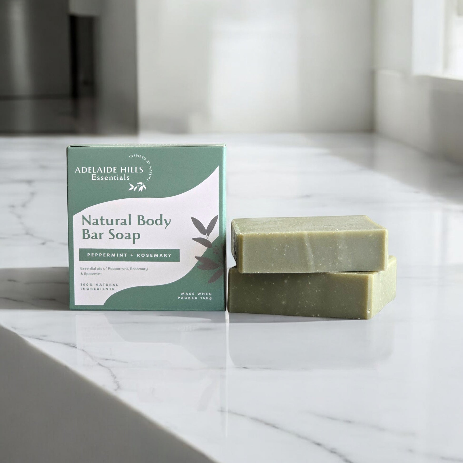 Natural Body Bar Soap - Peppermint & Rosemary - Adelaide Hills Essentials