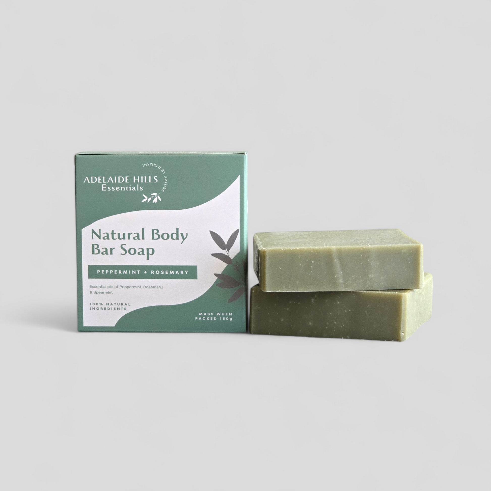 Natural Body Bar Soap - Peppermint & Rosemary - Adelaide Hills Essentials