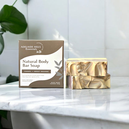 Natural Body Bar Soap - Fennel & Sweet Orange - Adelaide Hills Essentials