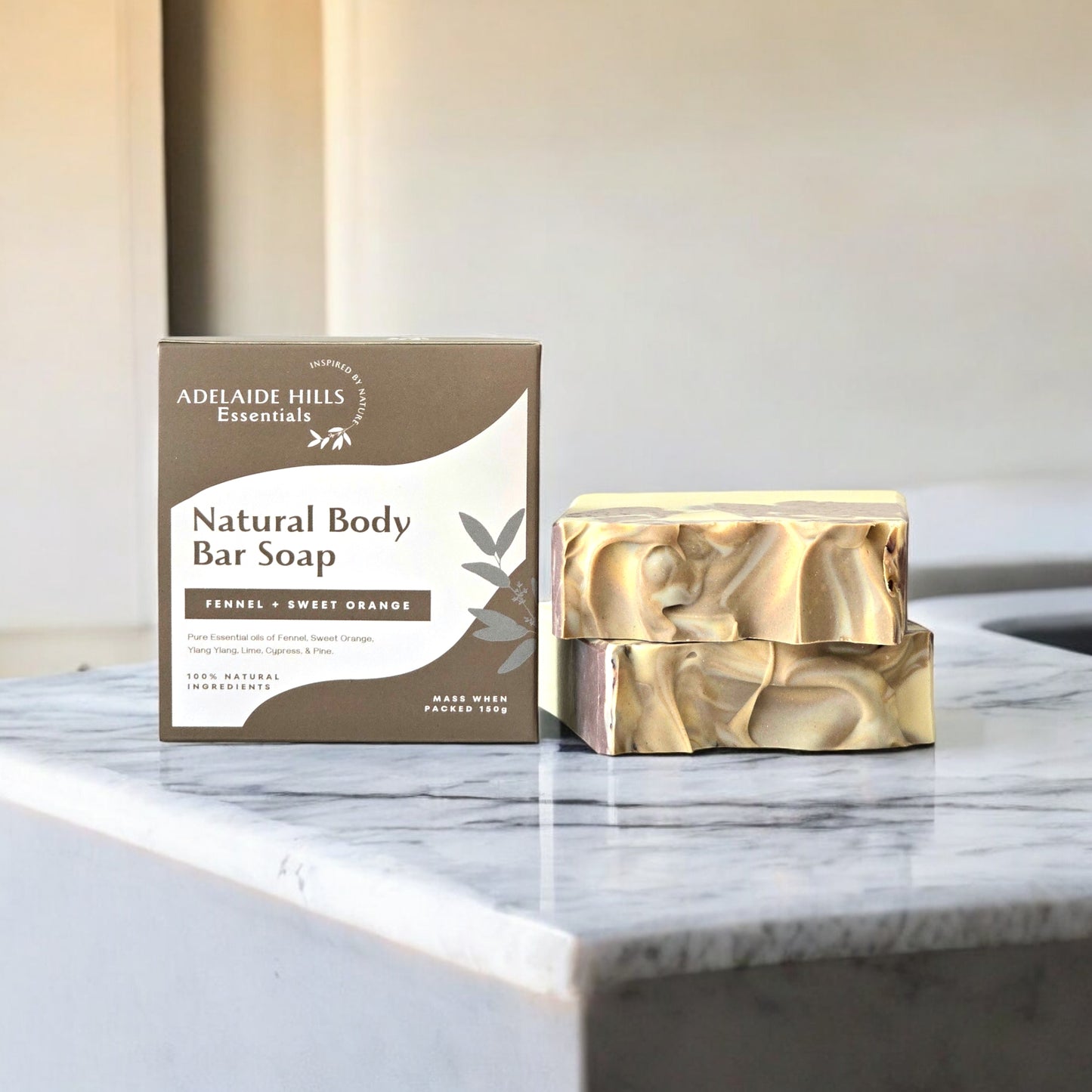 Natural Body Bar Soap - Fennel & Sweet Orange - Adelaide Hills Essentials