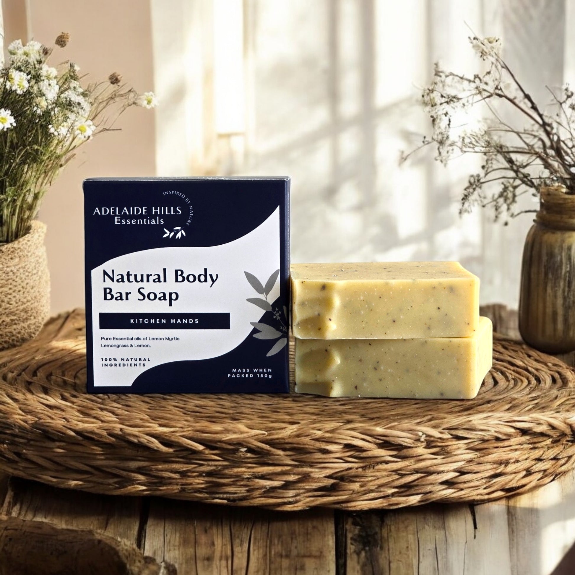 Natural Body Bar Soap - Kitchen Hands - Adelaide Hills Essentials