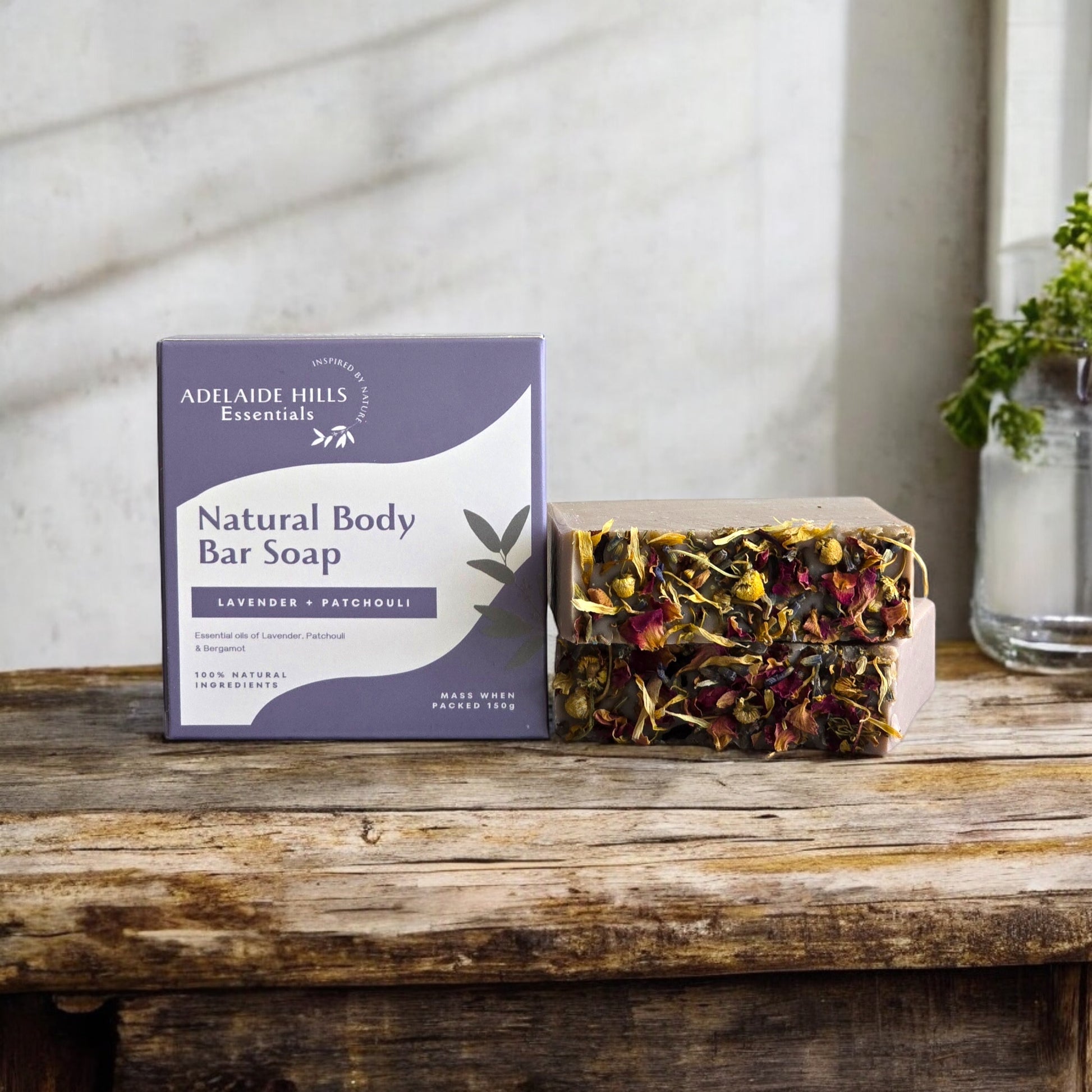 Natural Body Bar Soap - Lavender & Patchouli - Adelaide Hills Essentials